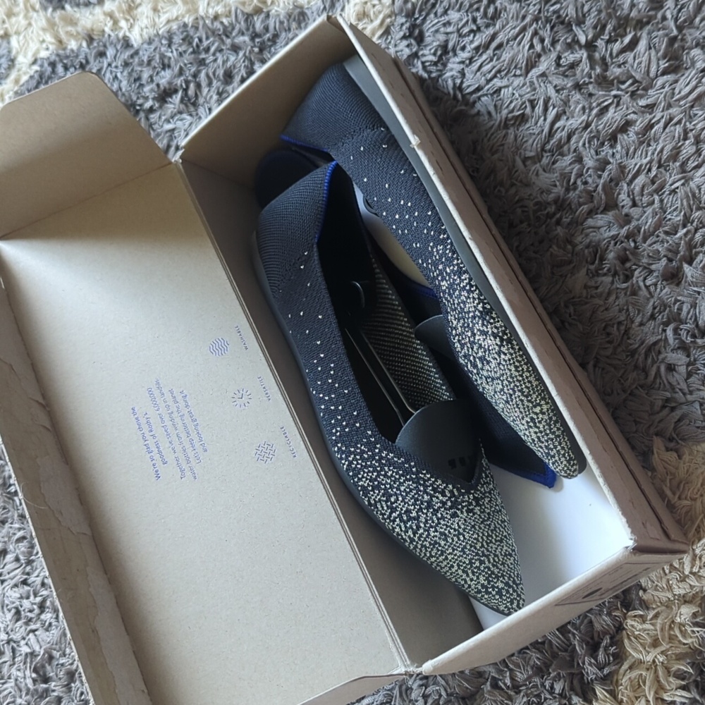 Rothy's Slate Metallic Size 10 Women's Flats - Picture 3 of 7